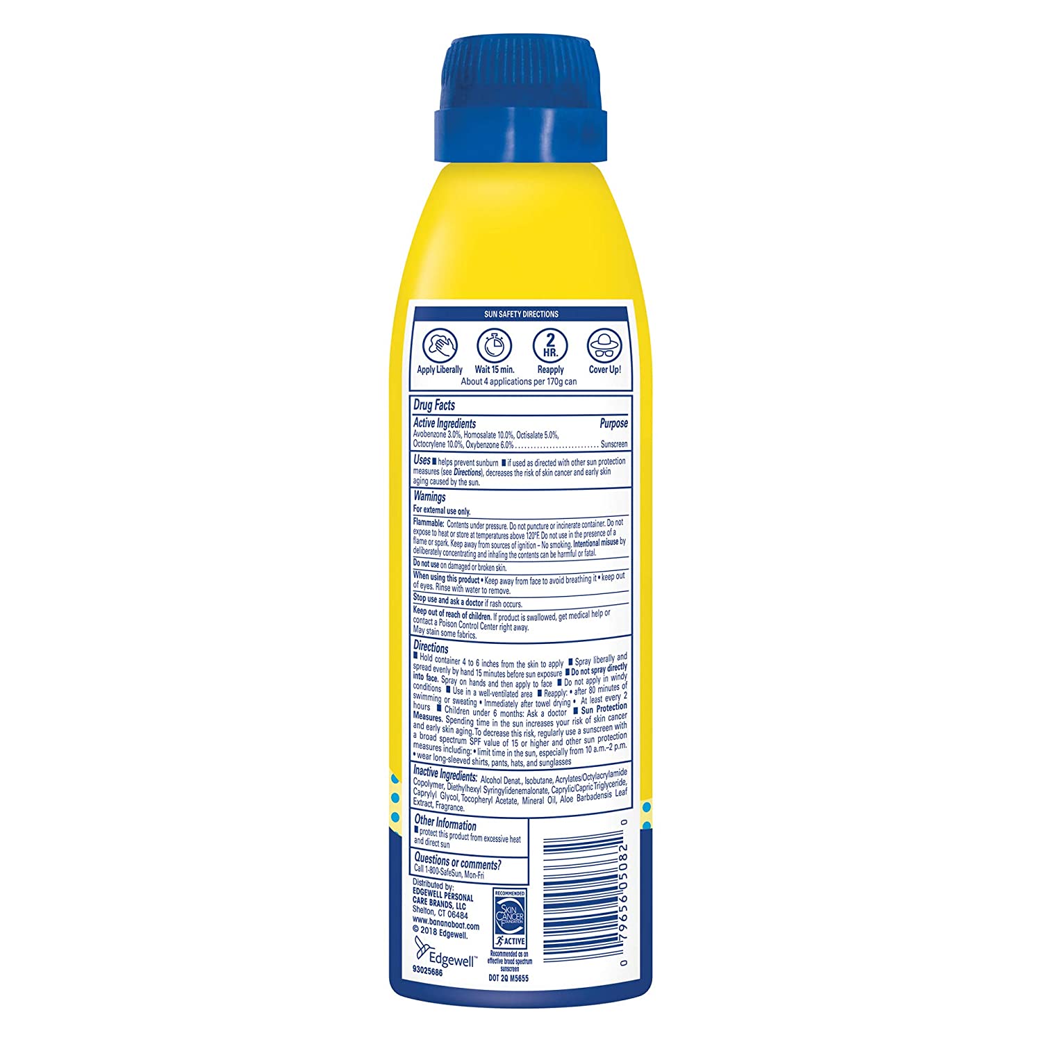 สเปรย์กันแดดBanana Boat UltraMist Kids MAX Protect & Play Clear Spray Sunscreen SPF 100 6oz ราคา : 750 บาท