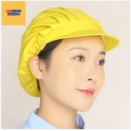 หมวกแก็ป หมวกกันฝุ่น หมวกอาหาร หมวกทำงาน หมวกโรงอาหาร หมวกตาข่ายระบายอากาศ หมวกเชฟ หมวกครัว ร้านอาหาร สีภาพ ขนาดเดียว H6808001 ้