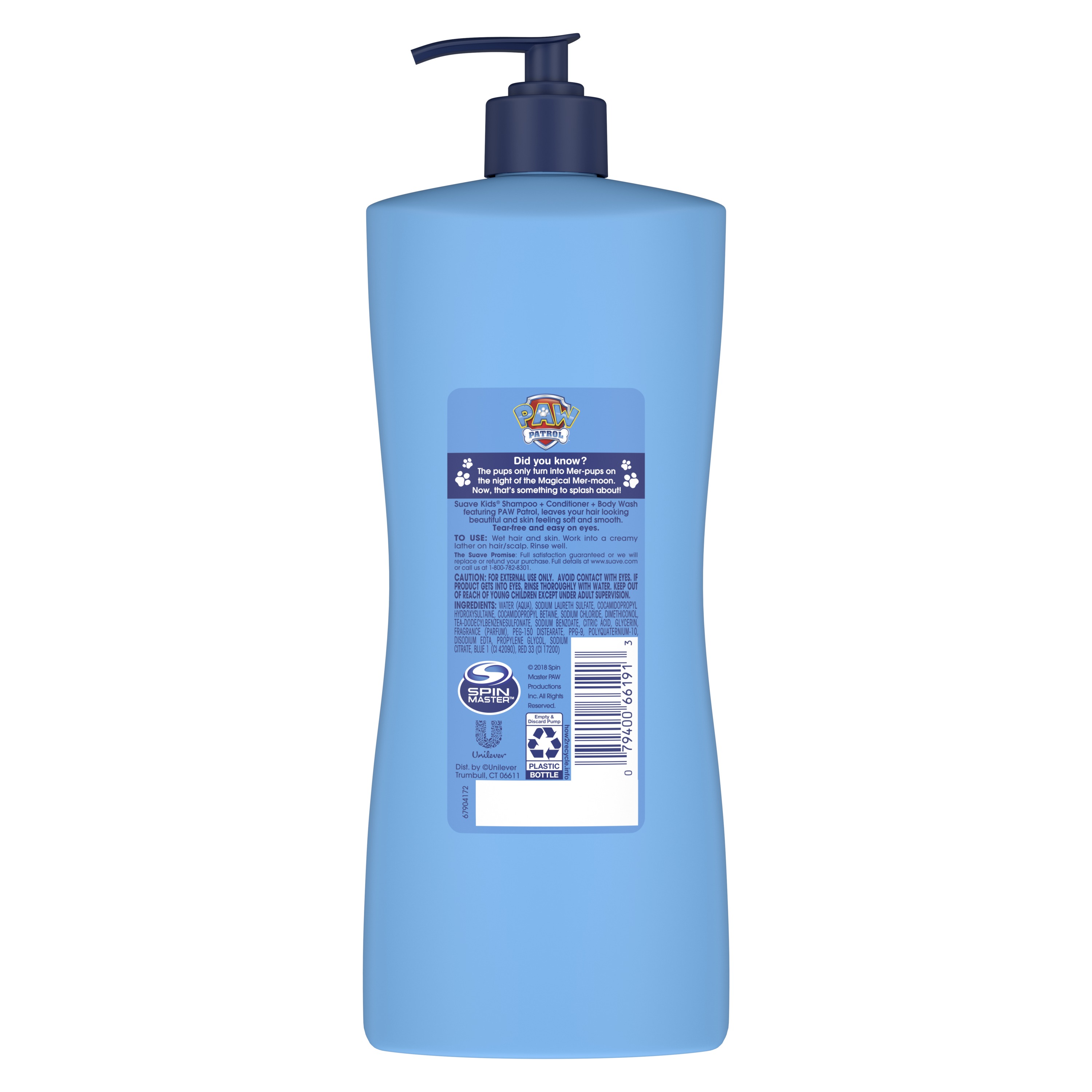 แชมพูสระผมสูตรอ่อนโยนสำหรับเด็ก Suave Kids Paw Patrol 3-in-1 Shampoo - 28 ออนซ์