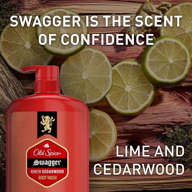 นำเข้า🇺🇸 โฉมใหม่!!! หอมมากกลิ่นติดนาน Old Spice Swagger Body Wash for Men สบู่อาบน้ำ 33.4 ออนซ์ ขนาดจัมโบ้