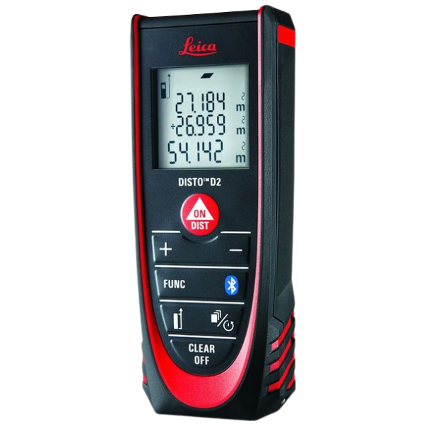 Leica รุ่นDisto-D2เครื่องวัดระยะด้วยเลเซอร์,Laser Distance Meter(Bluetooth),Meas.range:0.05～100m.