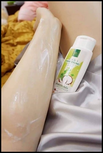 โลชั่นน้ำมันมะพร้าว ลดา body whitening lotion BY Lada