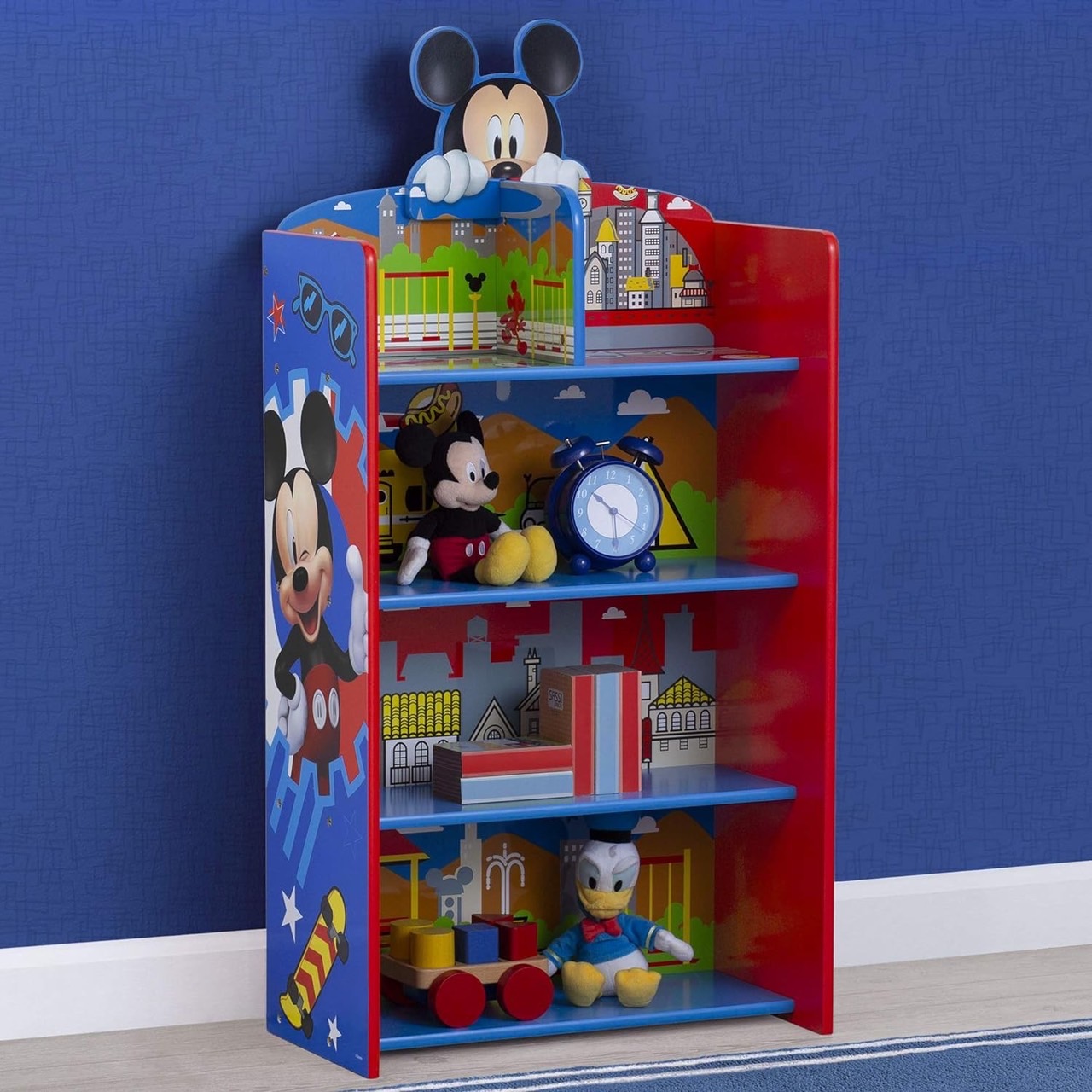 ชั้นวางลายมิกกี้เมาส์Delta Children Wooden Playhouse 4-Shelf Bookcase for Kids, Mickey Mouse ,ราคา 2,990 บาท