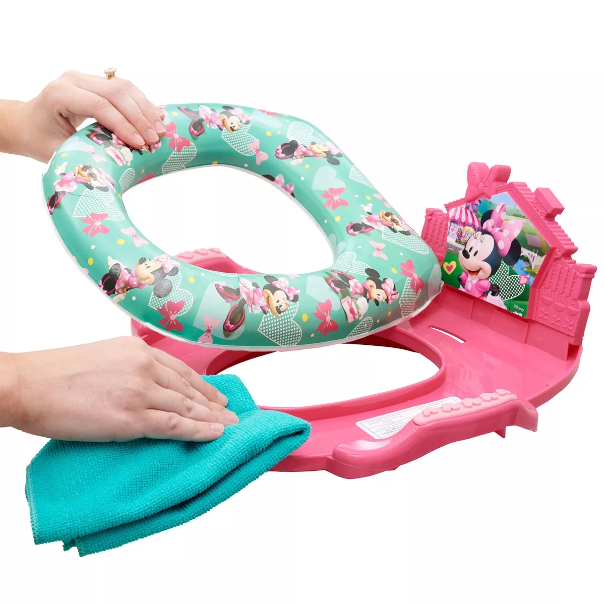 เบาะรองชักโครกเด็ก Disney's Minnie Mouse "Sweet Chic" Deluxe Soft Potty Seat with Sound ราคา 1,1900 บาท