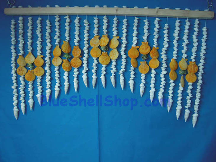 ม่านสั้นทึบลายดอกไม้ส้ม