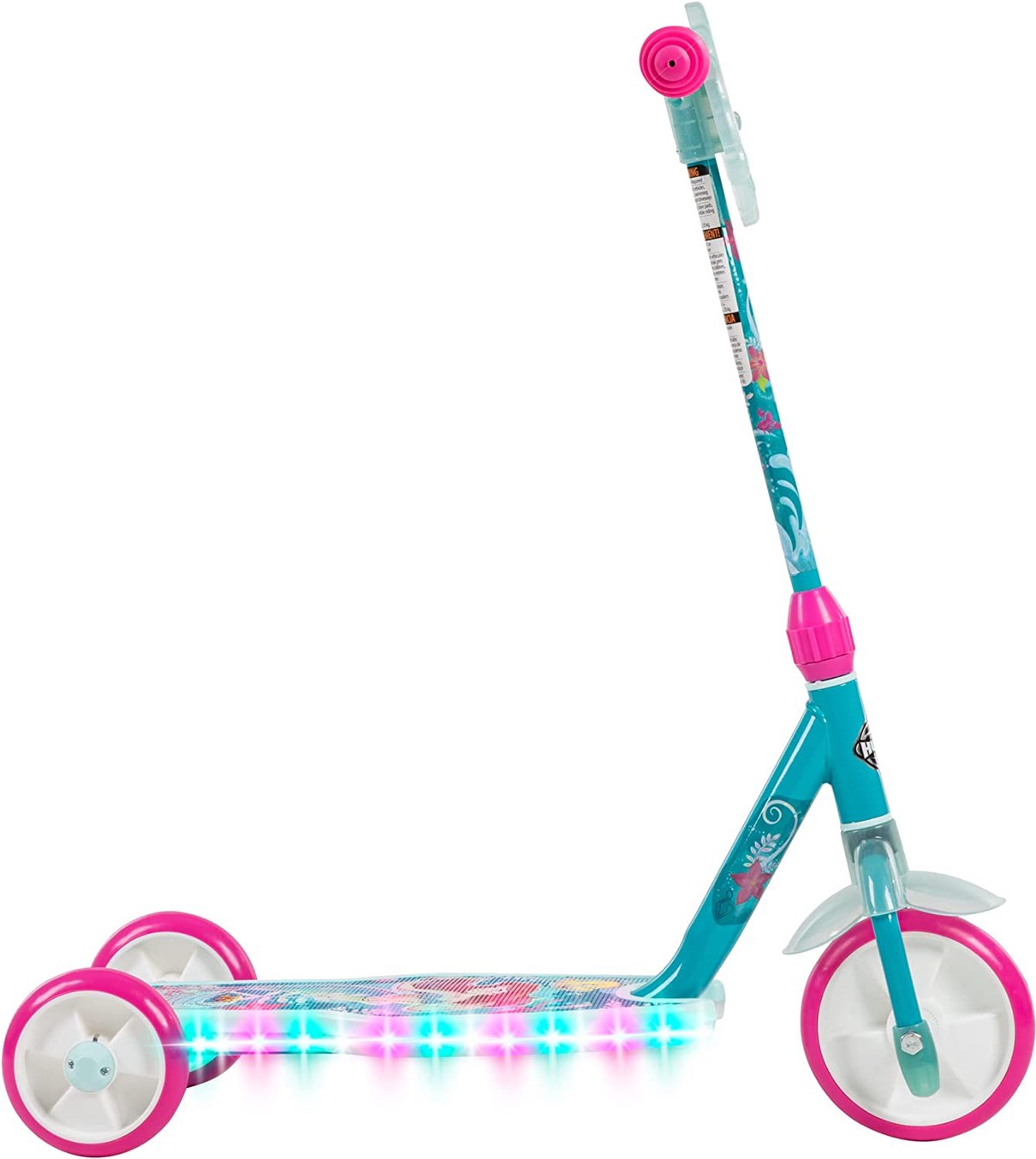สกู๊ตเตอร์แอเรียล Huffy Disney The Little Mermaid Electro-Light 3 Wheel Scooter - Aqua/Pink ราคา 2,990 - บาท