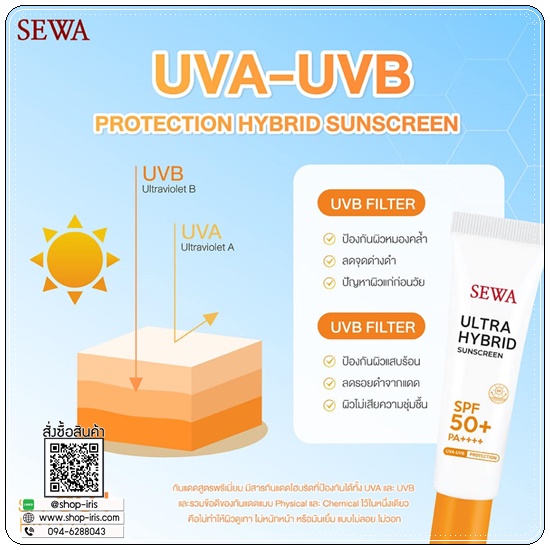 กันแดดเซวา SEWA Ultra Hybrid Sunscreen