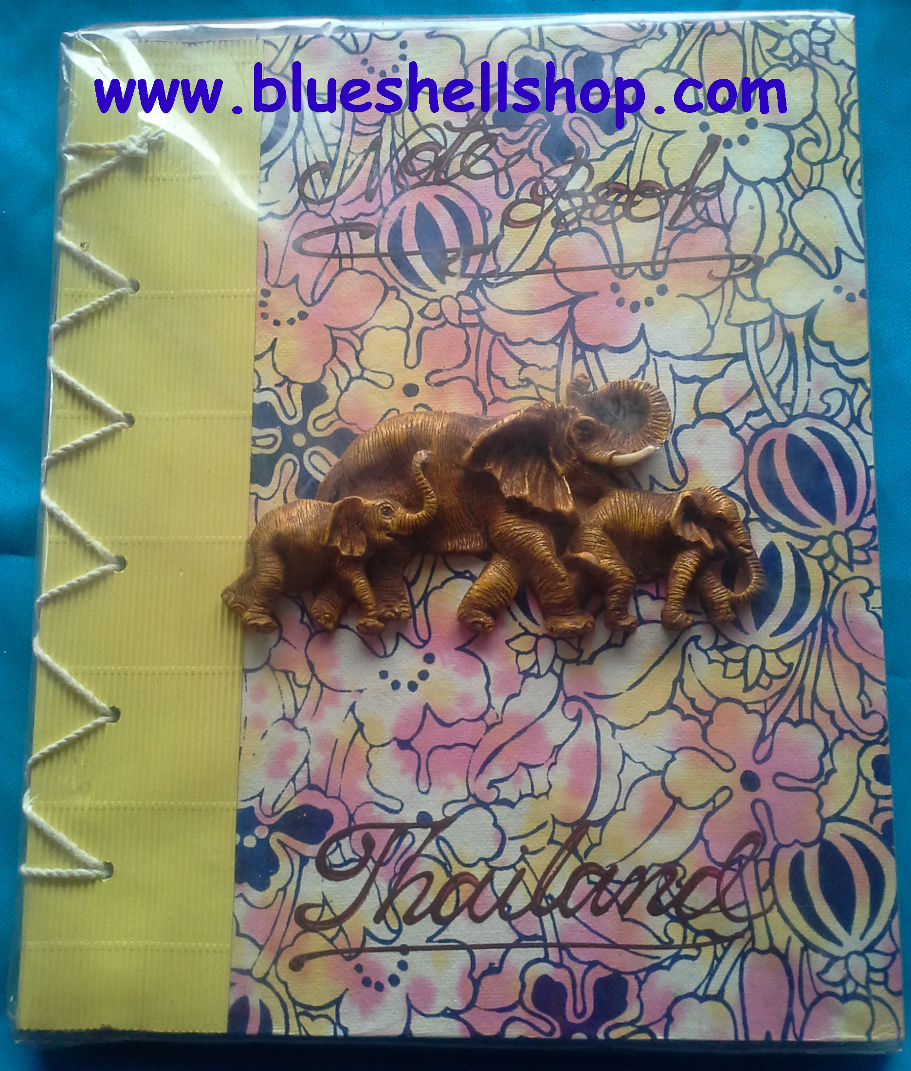 โน้ตบุ๊คเล่มใหญ่ ติดเรซิ่นช้าง ส่งฟรี