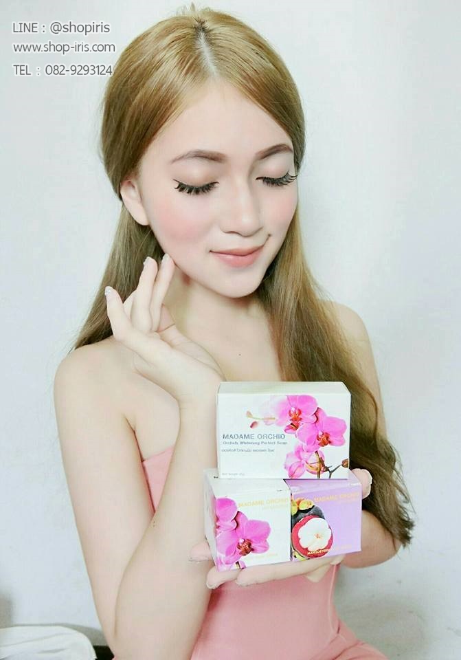 สบู่ไข่ขาววิปโฟม Orchids Whitening Perfect Soap By Madame Orchids