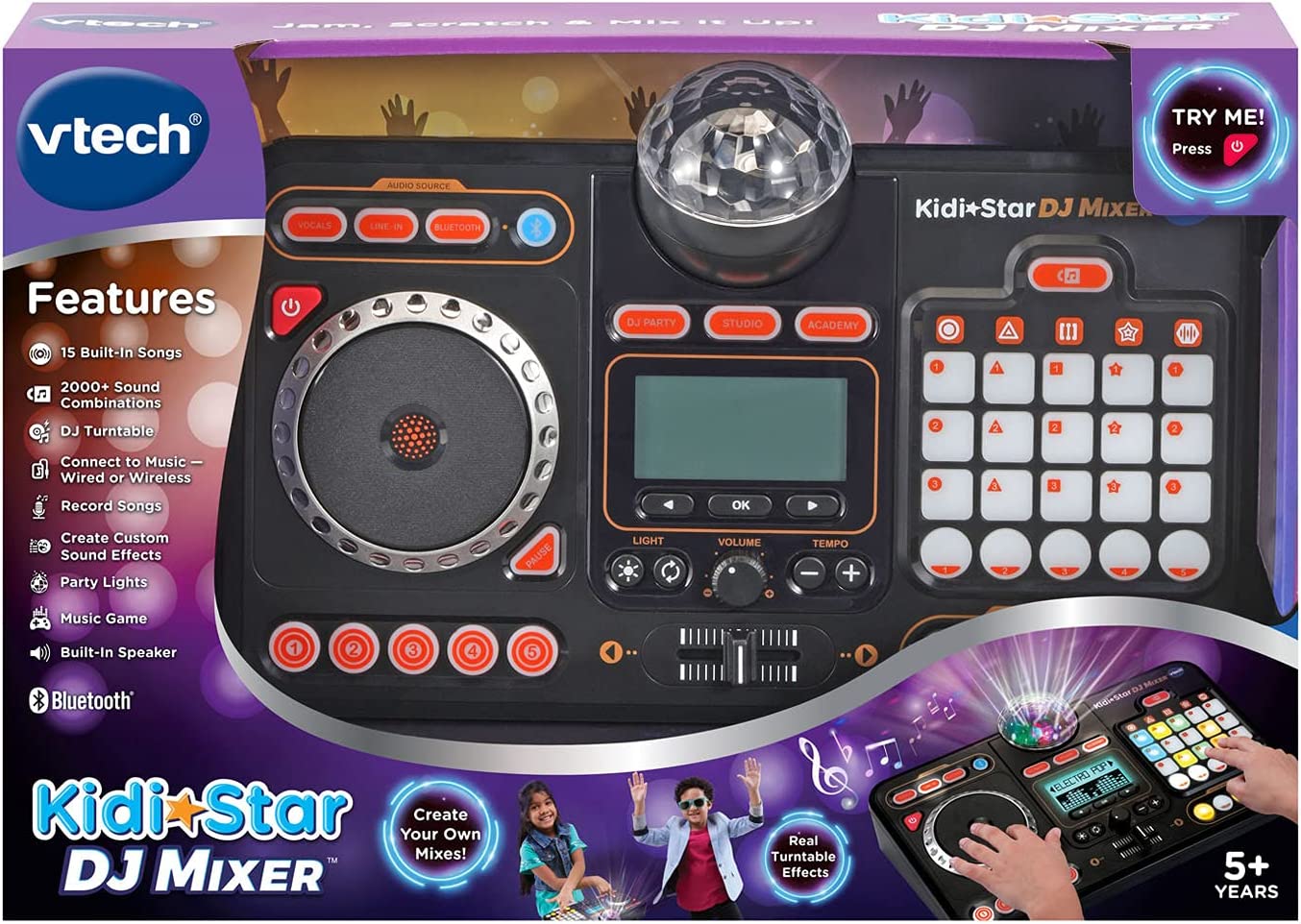 บูธดีเจดาวเด่น VTech KidiStar DJ Mixer Black ราคา 3,590บาท