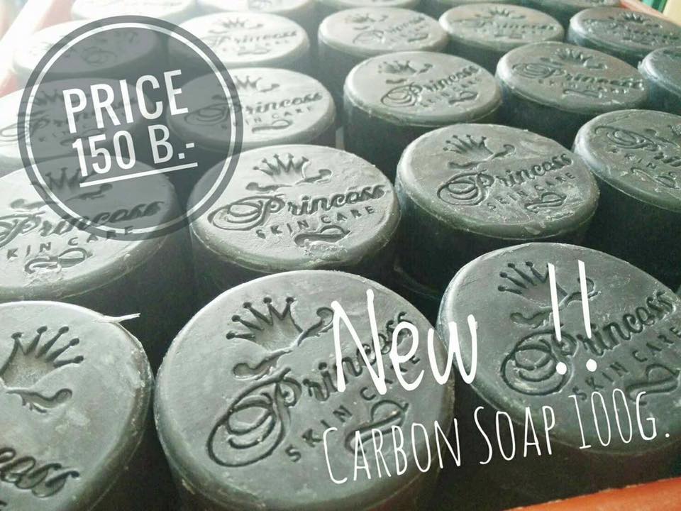 สบู่คาร์บอน สบู่ดำดีท็อกซ์ Carbon Soap by Princess Skin Care