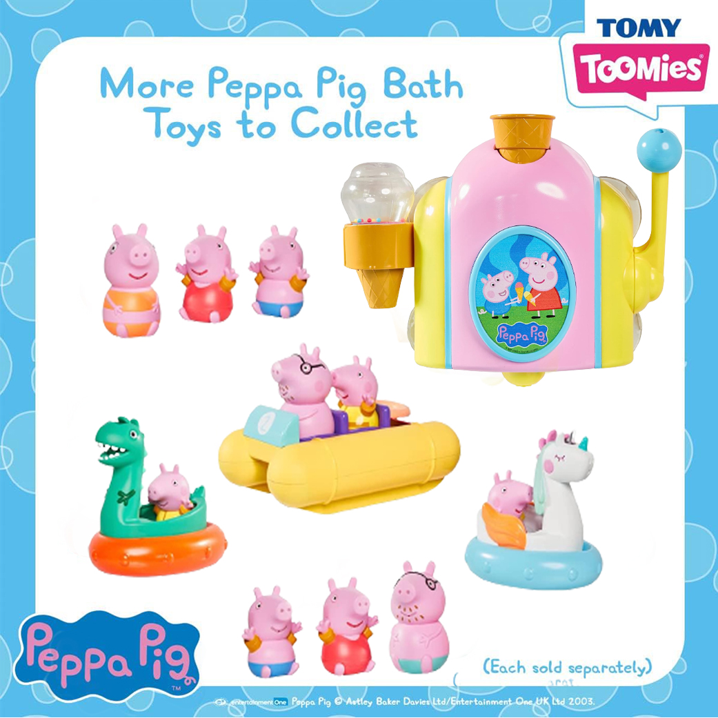 เปปป้าพิกไอศกรีมบับเบิ้ล-ของเล่นในห้องน้ำ Toomies Peppa Pig Bubble Ice Cream Maker Bath Toy 18 months+ ราคา 1,690 บาท