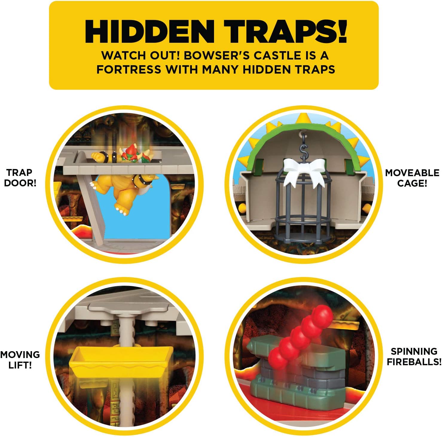 ปราสาทมาริโอ้-มีเสียงSuper Mario Nintendo Deluxe Bowser's Castle Playset ราคา 3,390.- บาท