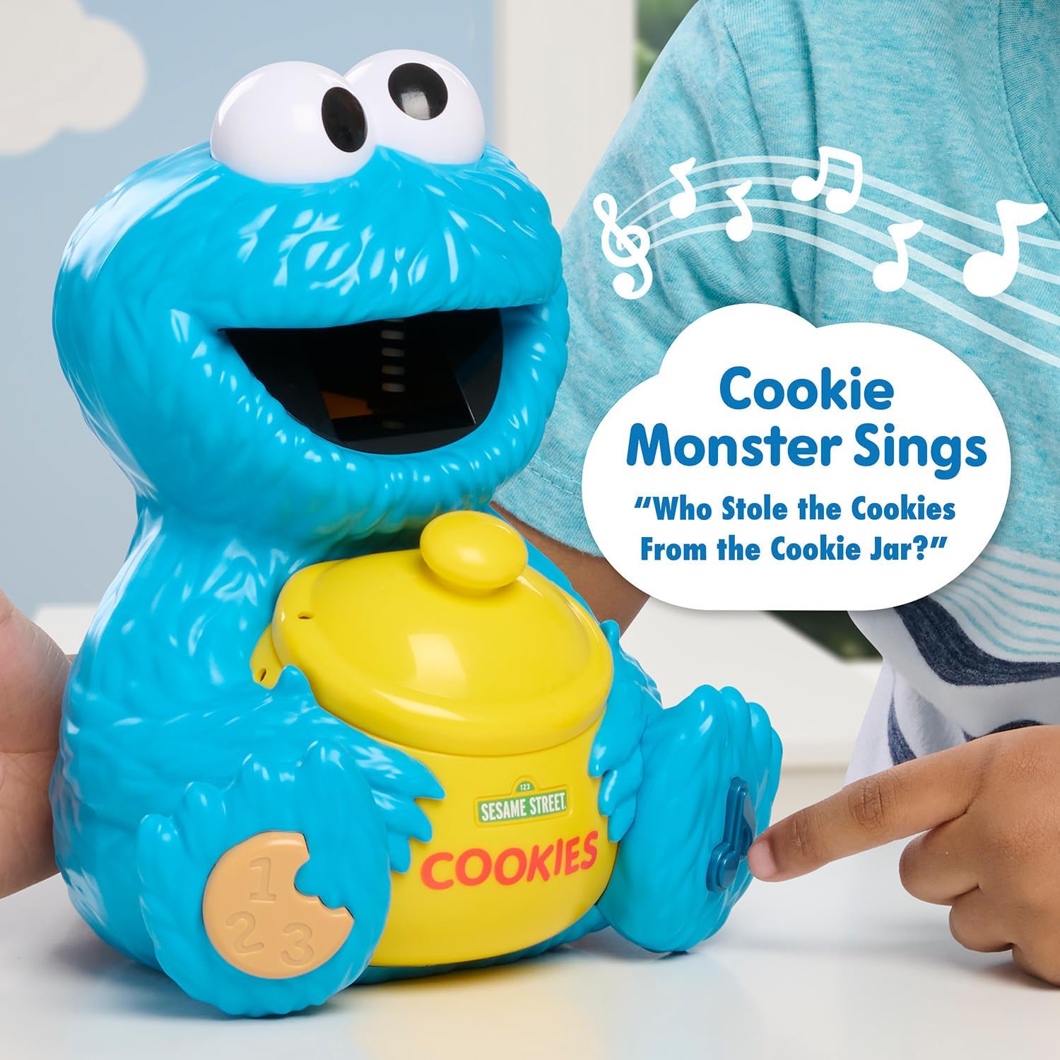 ‼ใหม่ของเล่นฝึกทักษะ🩵 นำเข้า🇺🇸 Just Play Sesame Street Cookie's Counting Jar - เพื่อการเรียนรู้และการศึกษา ของเล่นสำหรับเด็กตั้งแต่ 2 ขวบขึ้นไป 12 ชิ้น 20 วลีและเสียง🍪 ราคา 1890 บาท