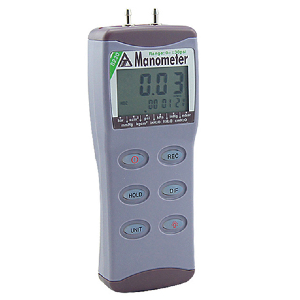 AZ Instrument รุ่น8230เครื่องวัดความดันของลมแบบดิจิตัลPortable Digital Manometer,Meas.range:0~30psi,Max.Presure:60psi.
