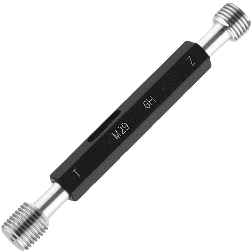 M29P2.0-6H เกจวัดเกลียวในชนิดเกลียวเมตริกมาตรฐานสากล,Metric thread plug gauge,taperlock,(ISO standard,class-6H),M29x2.0-6H,Go-NoGo set,with inspection result