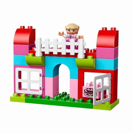 ชุดตัวต่อเลโก้ ดูโปร ยอดฮิต LEGO DUPLO All-in-One-Pink-Box-of-Fun Building Set