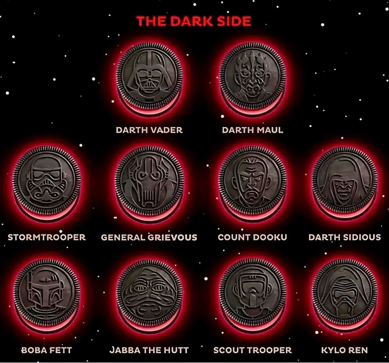 NEW🍪‼ นำเข้า🇺🇸 คุกกี้โอริโอ้ลาย STAR WARS™ OREO รุ่นพิเศษ ขนาด 29 g ออนซ์ ที่มีลายนูนตัวละครของ STAR WARS™ 20 แบบ ราคา 60 บาท/ชิ้น