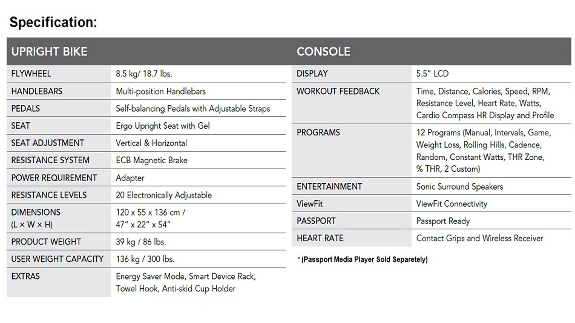 จักรยานนั่งปั่น Horizon Comfort5 Upright Bike