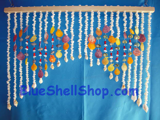 ม่านสั้นทึบลายหัวใจคู่เชลล์สี