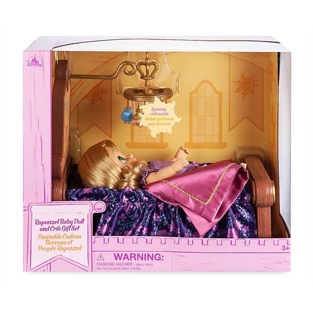 ใหม่✨พร้อมกล่อง Disney Animators' Collection Rapunzel Baby Doll and Crib Gift Set ราคา 4,250.- บาท