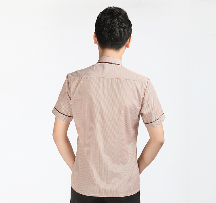F6101003 เสื้อพนักงานต้อนรับ เสื้อพนักงานเสริฟ เสื้อพนักงานโรงแรม เสื้อพนักงานร้านอาหาร เสื้อพนักงานซุปเปอร์มาร์เก็ต F6101003 เสื้อ+ผ้ากันเปื้อนตามรูป