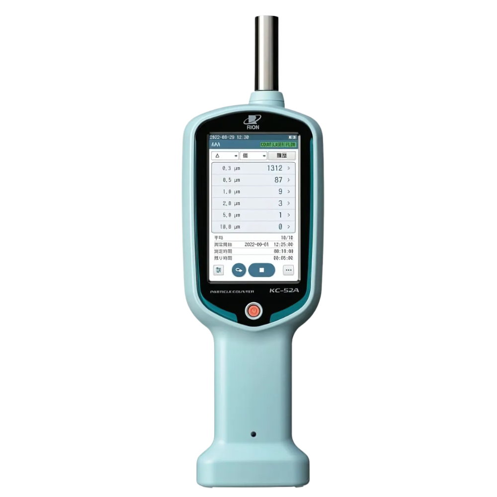 Rion รุ่น KC-52A เครื่องวัดฝุ่นละอองในอากาศรุ่นสัมผัสหน้าจอขนาดพกพา,Airborne particle counters,minimum measurable particle φ0.3μm