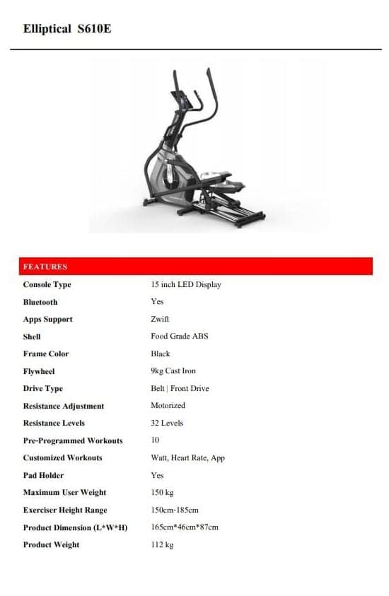 เครื่องเดินวงรี Elliptical MuscleX S610E