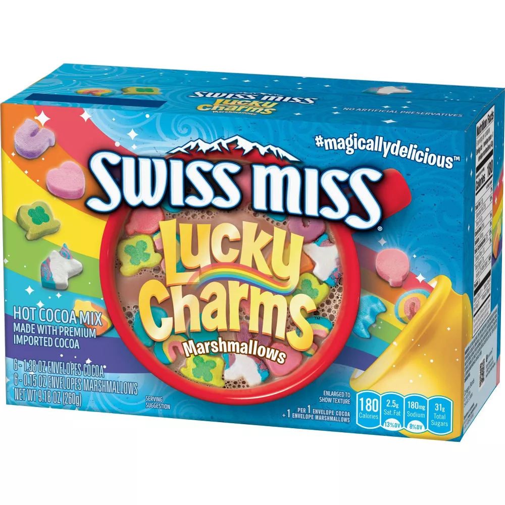 ช็อกโกแลตร้อนและมาร์ชเมลโลว์Swiss Miss Lucky Charms Hot Cocoa Mix ราคา 390 บาท
