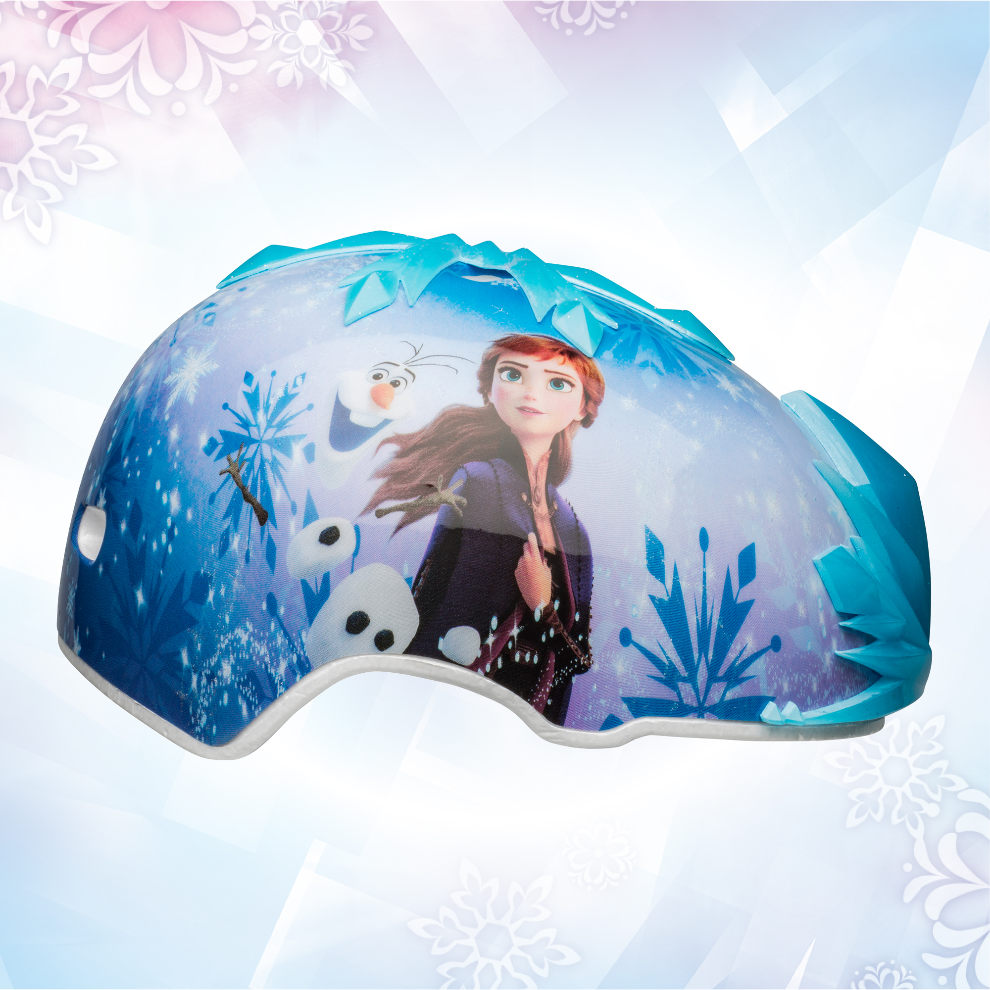 ชุดหมวกกันน็อค 3 มิติ พร้อมถุงมือและสนับเข่า ลาย Disney Frozen 2 3D Snowflakes Multisport Helmet Child 5+ (50-52 cm)