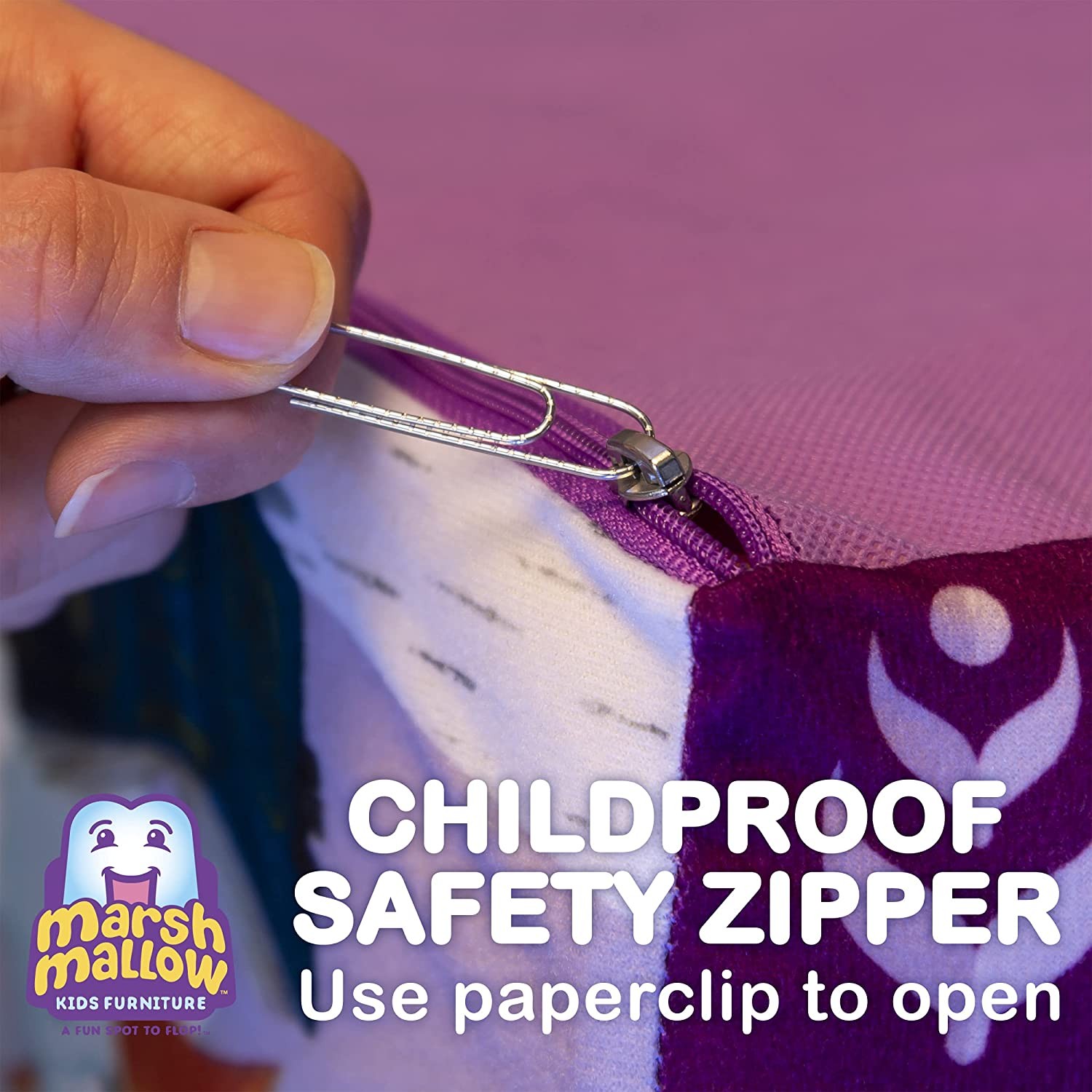 โซฟาเบ้ด ลายโฟรเซ่น 2 สามารถปรับเป็นที่นอนได้ Marshmallow Furniture, Children's 2-in-1 Flip Open Foam Compressed Sofa