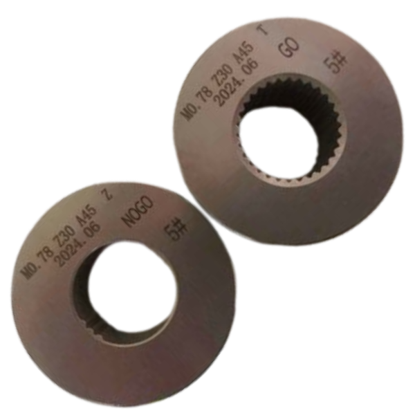 SplineGauge φ12x14-DIN5481 เกจวัดร่องฟันเฟืองสำหรับชิ้นงานขนาดโตนอก, Serration splines ring gauge for Major, Minor&Pitch circle of diameter,class H7 by DIN-5481