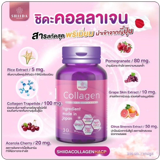 ชิดะคอลลาเจน Shida Collagen แพ็คเกจใหม่