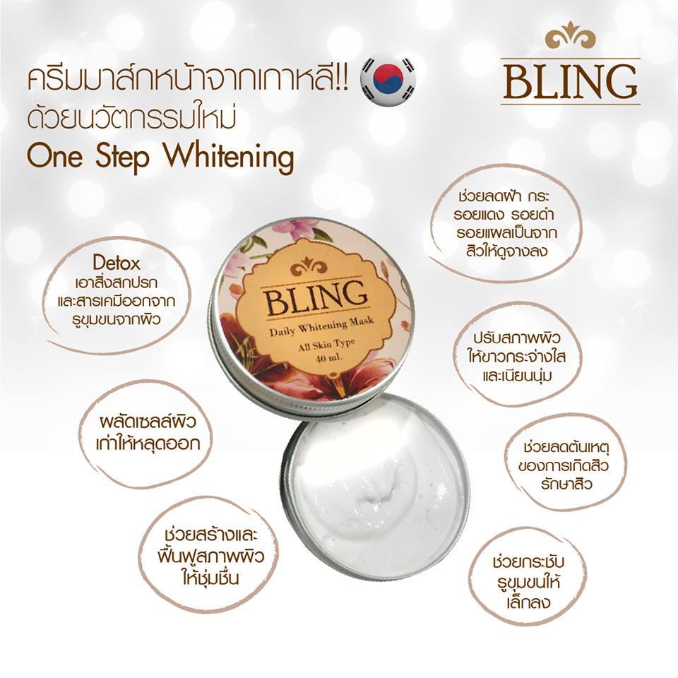 Bling Daily Whitening Mask & Soap By แพท ณปภา