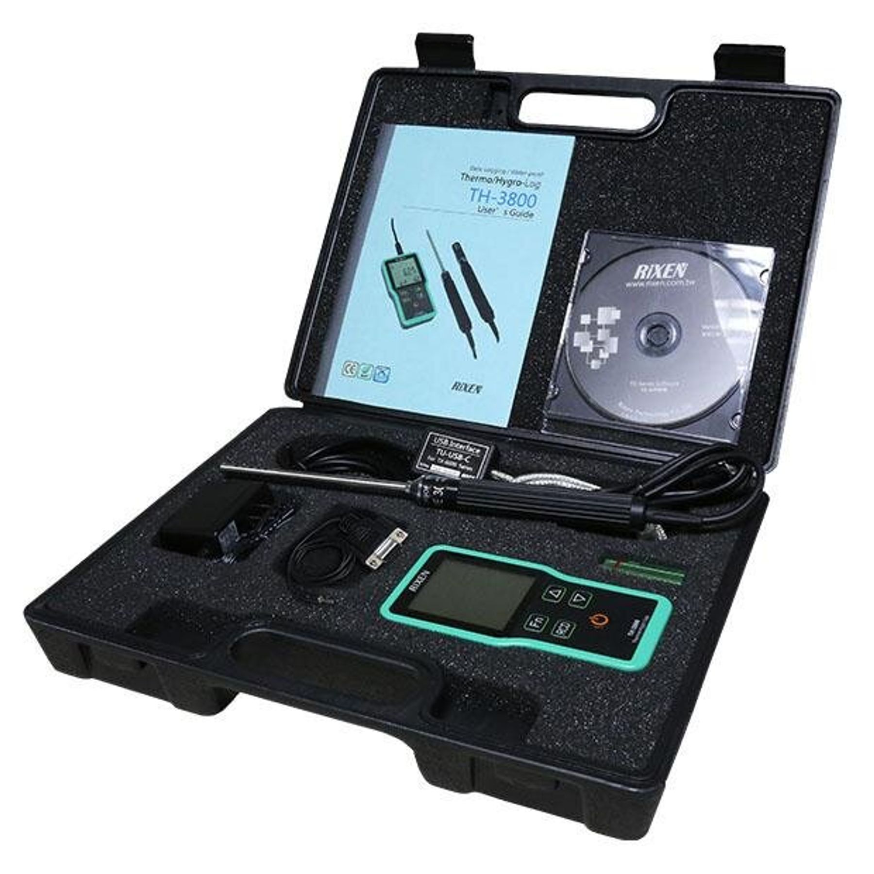 Rixen รุ่นTH-3800A(Kit)เครื่องวัดและบันทึกค่าข้อมูลอุณหภูมิความชื้น,Thermo-Hygrometer Data Logging