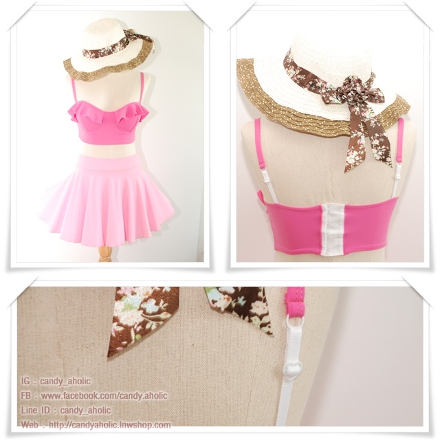 (Free Size)บราระบาย มีตะขอปรับระดับ ได้สองระดับ มีสายคล้องไหล่ มีหลายสี spaghetti_sp_017