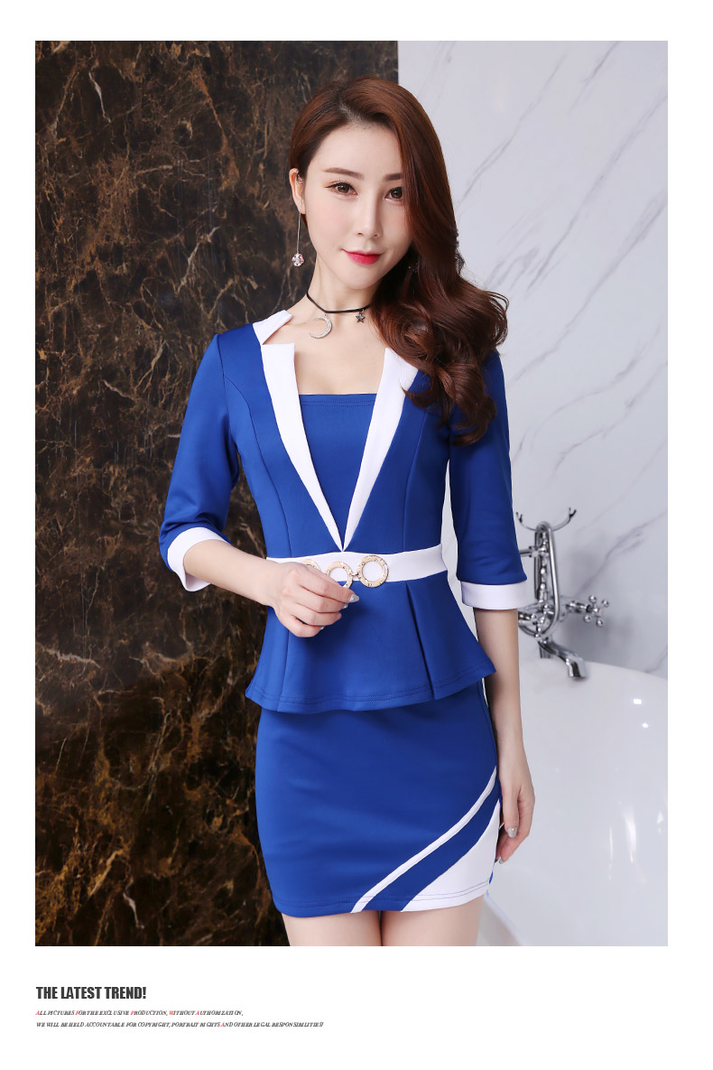 N6202010 ชุดพนักงานไนท์คลับ,แอร์โอสเตส,ต้อนรับ,ชุดพนักงานโรงหนัง,ชุดพนักงานโรงละคร สีภาพ S-2XL N6202010 ชุด