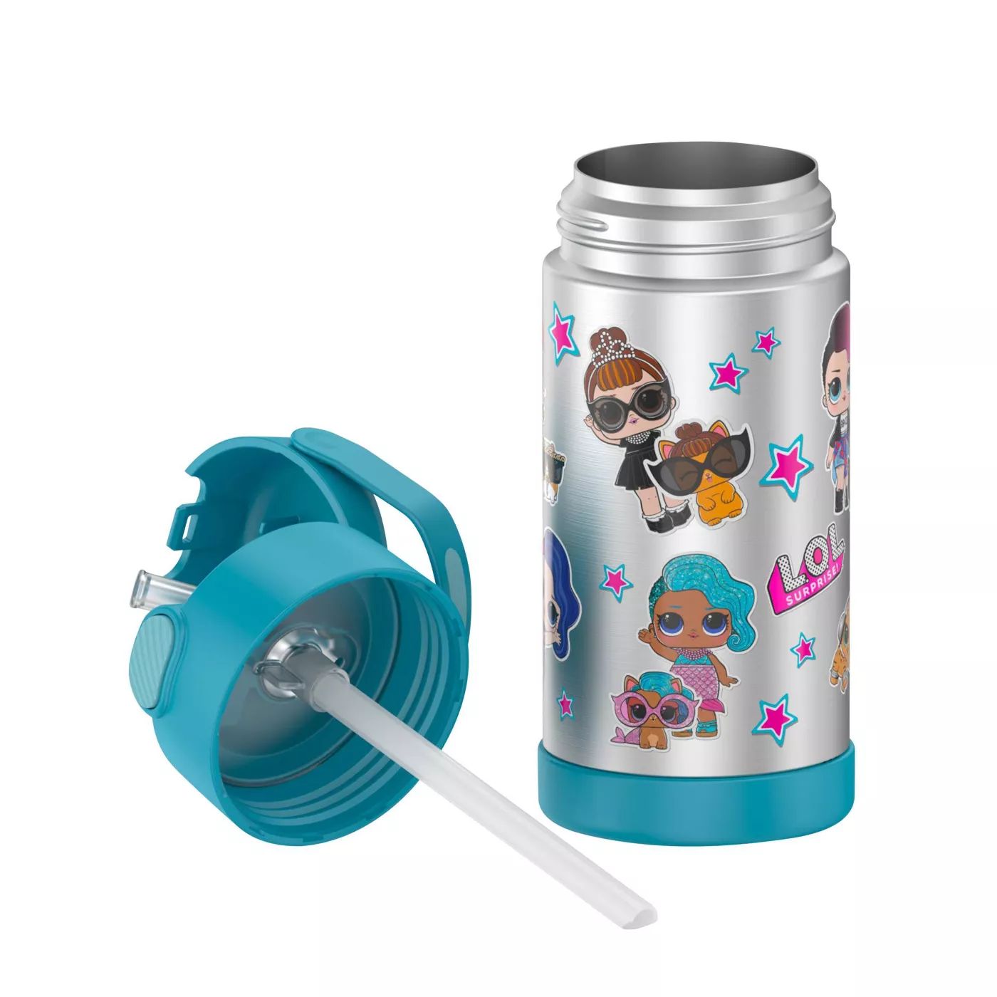 กระติกน้ำเก็บความเย็น Thermos L.O.L. Surprise! Remix 12oz FUNtainer Water Bottle with Bail Handle - Blue