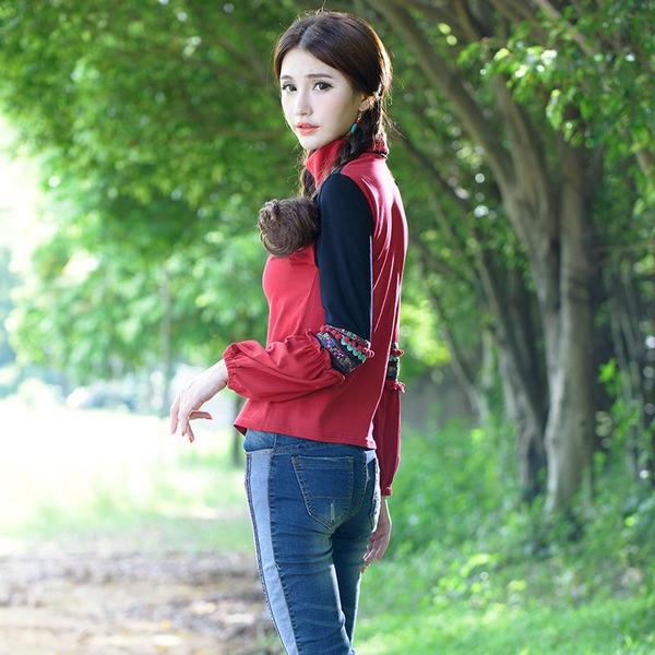 UM5812002 เสื้อยืดเกาหลี แขนยาวคอเต๋าสูง สไตร์โมฮีเมียน M-3XL (พรีออเดอร์) รอ 2-3 อาทิตย์หลังโอน UM5812002 ตัว