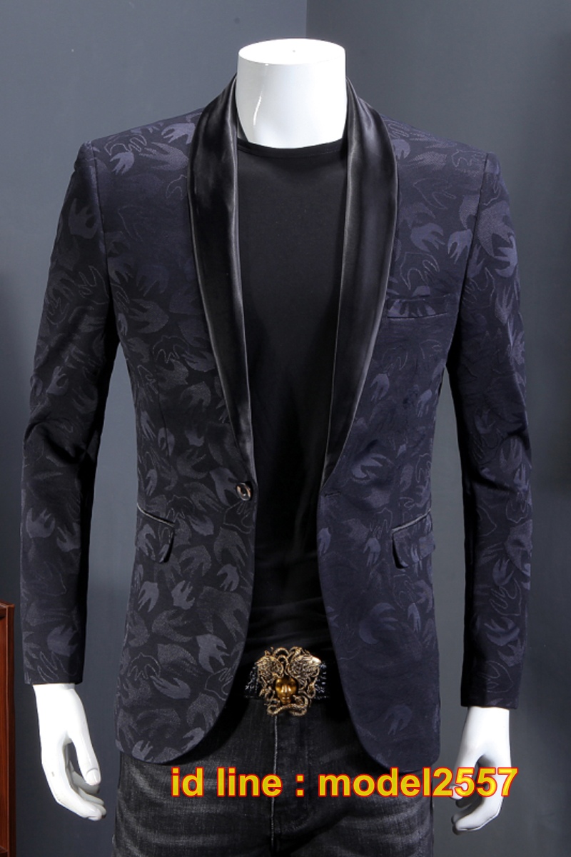 เสื้อสูทลำลองผู้ชายเสื้อสูทงานเลี้ยงพิมพ์ลายแบบตะวันตก JM6102014 ชิ้น