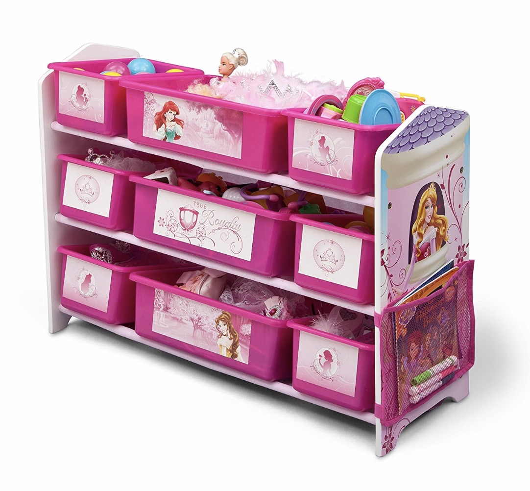Delta Children Disney Princess Deluxe 9 Bin Plastic Organizer ชั้นเก็บของเด็กแบบกล่องพลาสติก 9 ช่อง หรูหรา ขนาดใหญ่ ลายเจ้าหญิงดิสนีย์ ลิขสิทธิ์แท้จากอเมริกา ราคา 3990 บาท