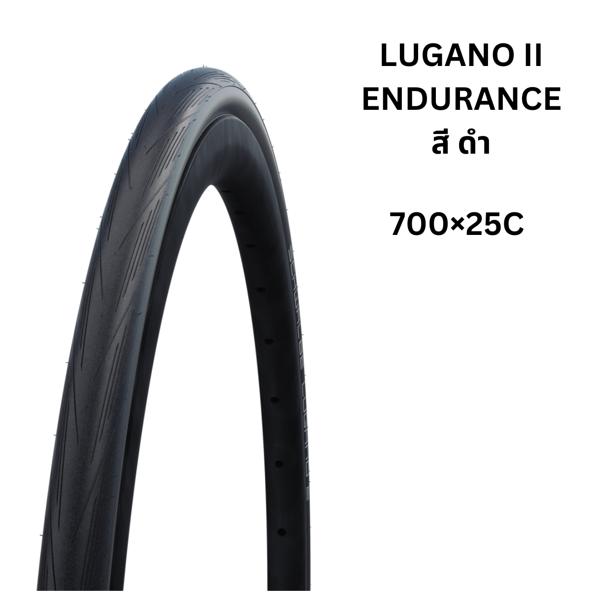 ยางนอกจักรยาน SCHWALBE LUGANO II ขอบลวด ขนาด 700×25C