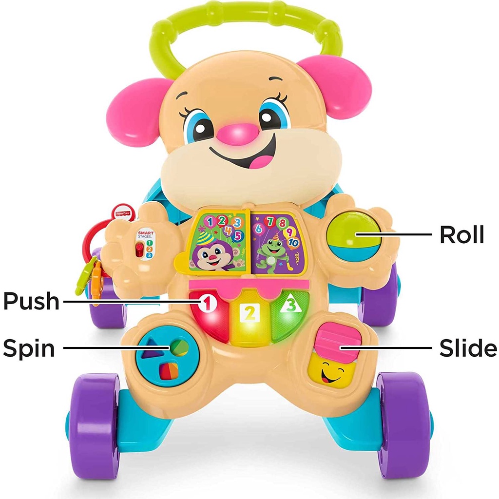 รถผลักเดิน สอนภาษาสำหรับเด็กหัดเดิน Fisher-Price Laugh & Learn Smart Stages Learn with Puppy Walker ราคา 1990 บาท