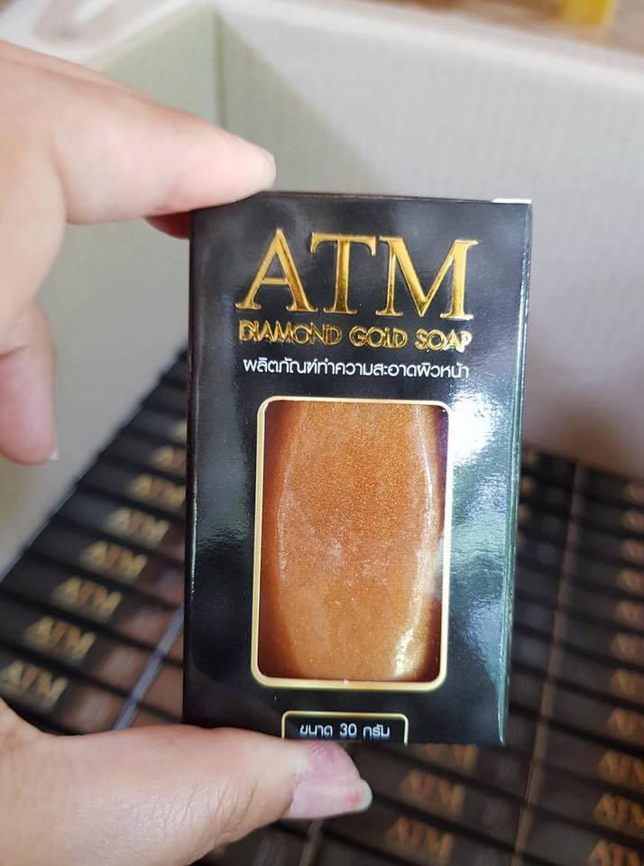 สบู่เพชรทองคำ ATM Diamond Gold soap