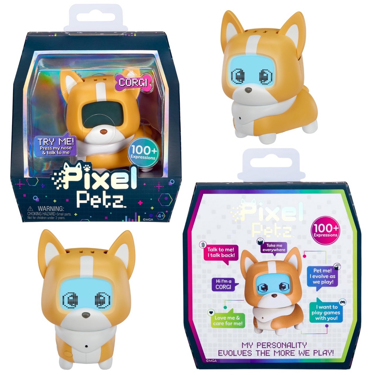 ✨ใหม่ของเล่นตอบโต้ของ MGA Pixel Petz นำเข้า🇺🇸 Dalmatian & Corgi , Interactive Digital Pet Dog 🐶 - สุนัขสัตว์เลี้ยงดิจิทัลแบบโต้ตอบ Ages 4+ ราคา 1,990บาท