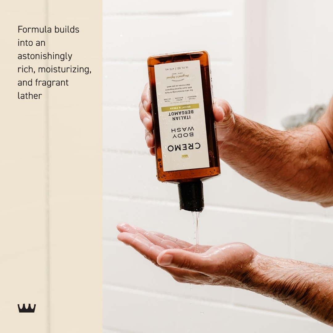 นำเข้า 🇺🇸 🫧 ปลุกความสดชื่นและหรูหราในทุกครั้งที่อาบน้ำ ✨ Cremo Italian Bergamot Body Wash กลิ่นที่ใช่สำหรับผู้ชายที่มีสไตล์ ราคา 750 บาท / ขวด มีค่าส่ง