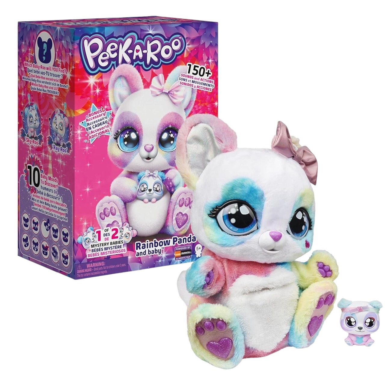 มาม๊าหมี&ลูกน้อยPeek-A-Roo, Interactive Rainbow Plush Toy and Baby with Bonus Bows , สำหรับเด็กอายุ 5ปีขึ้นไป , ราคา 3990 บาท