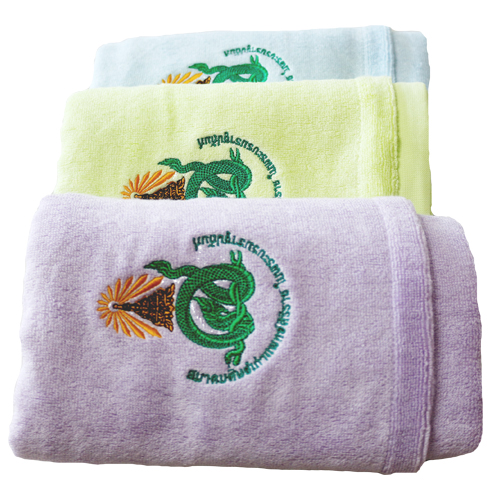 Bambio ผ้าขนหนูใยไผ่ ปักโลโก้ สมาคมศิษญ์เก่าแพทย์ศิริราช