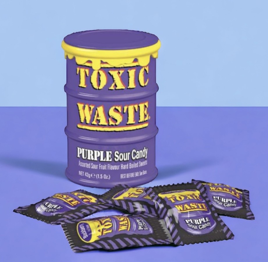 ใหม่(new)ขนมยอดฮิตอมริกาTOXIC WASTE Drums Sour Candy1.7oz ราคากระปุกละ : 200 บาท