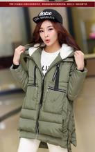 CW5810008 เสื้อโค้ทกันหนาวตัวยาวมีฮูด ผ้าฝ้ายผสมขนสัตย์(พรีออเดอร์) รอ 3 อาทิตย์หลังโอนเงิน CW5810008 ตัว